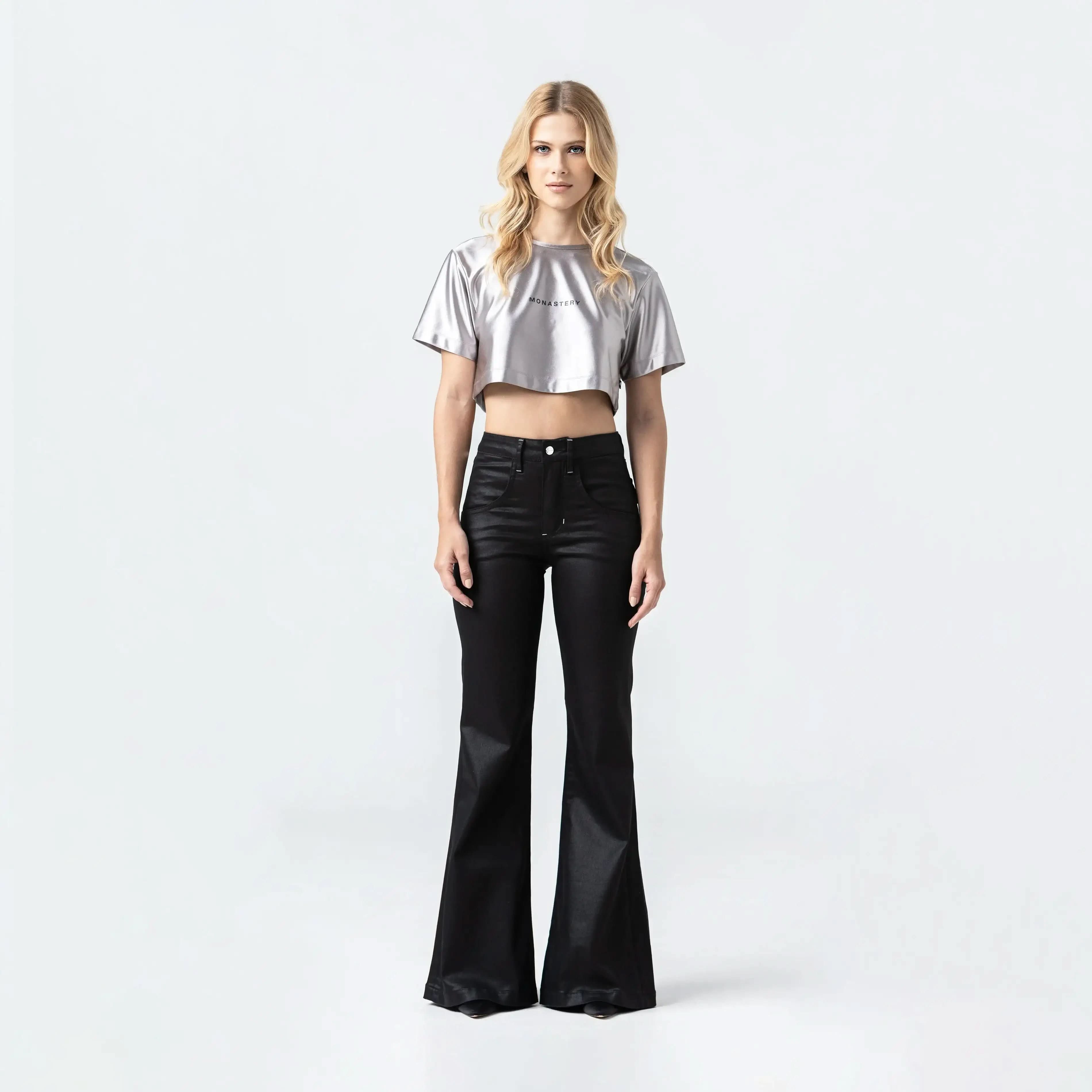 LENA CROP TOP WOMEN SILVER