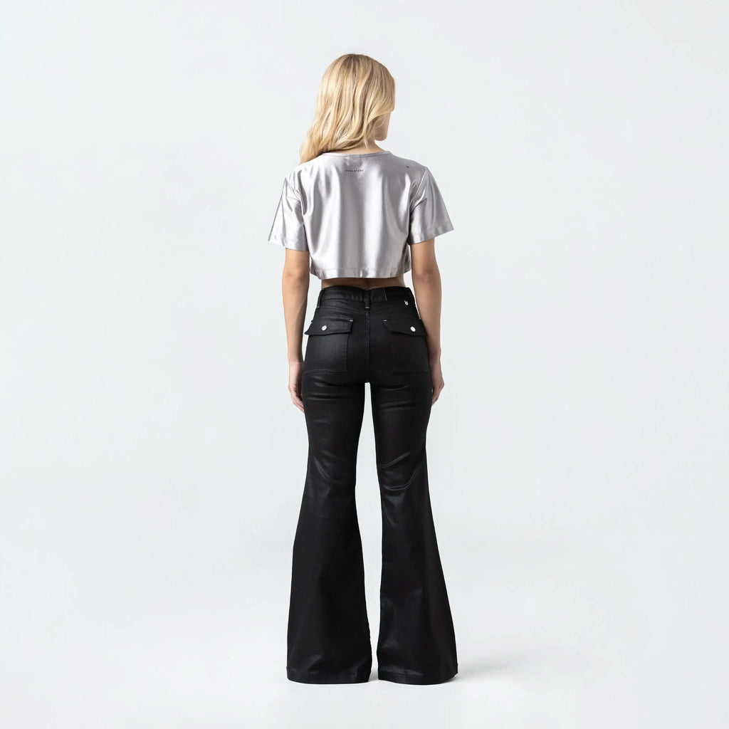 LENA CROP TOP WOMEN SILVER