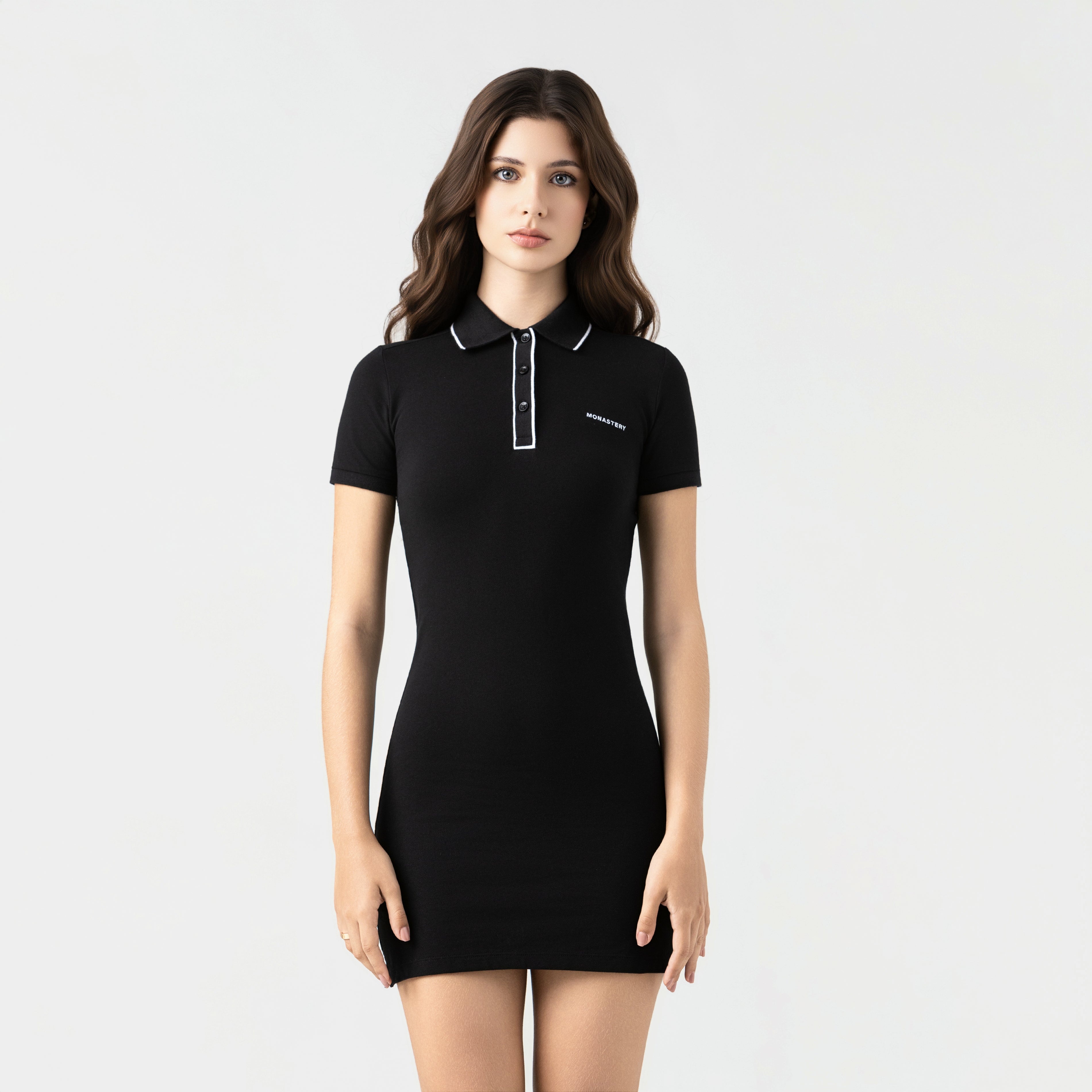 MIKA POLO DRESS WOMEN BLACK