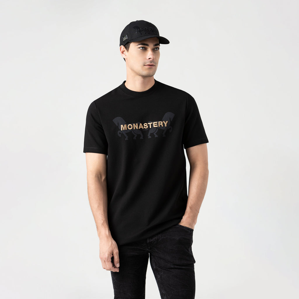 MUSTANG T-SHIRT MEN BLACK