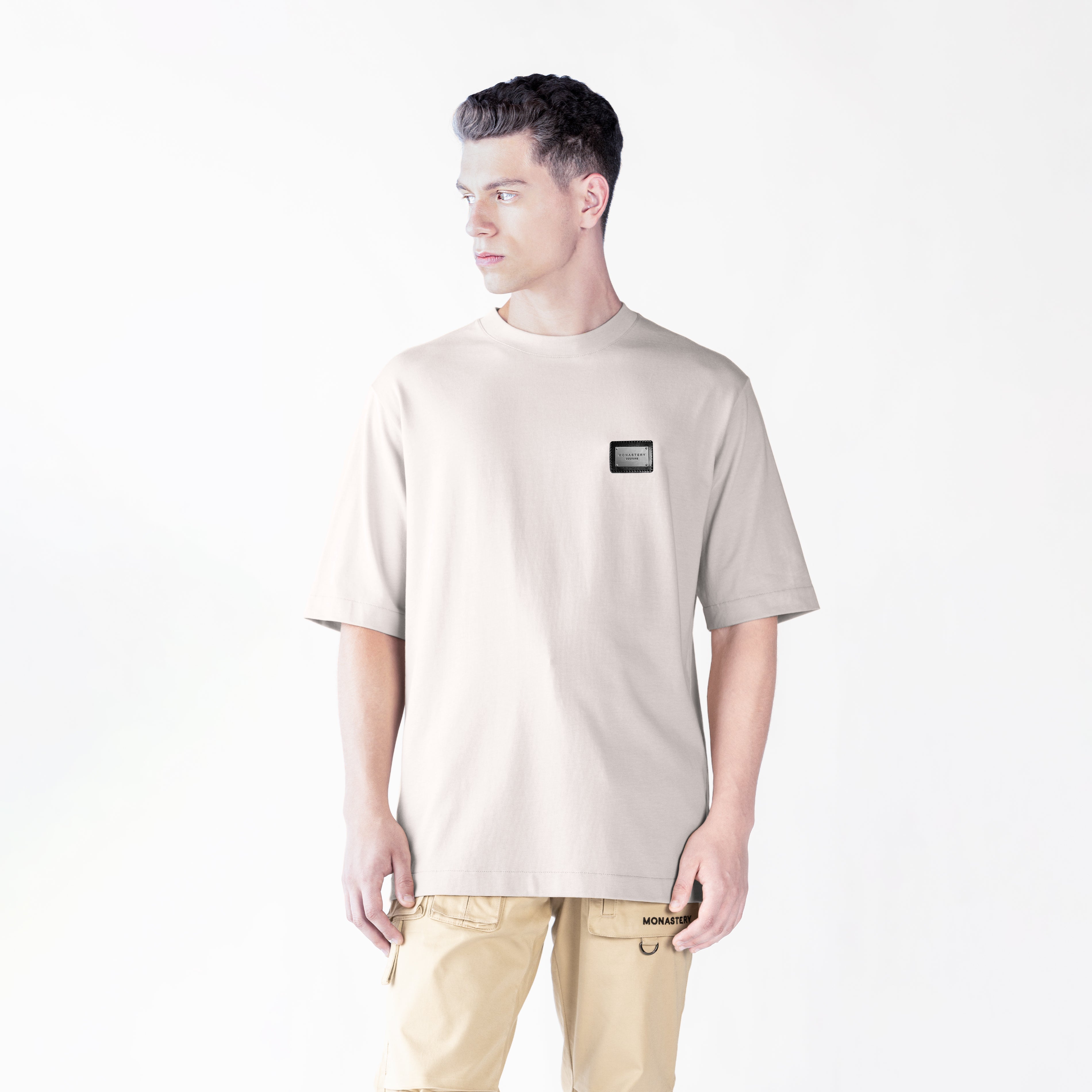 OLDINGHAM T-SHIRT OVERSIZED MEN MOONBEAM