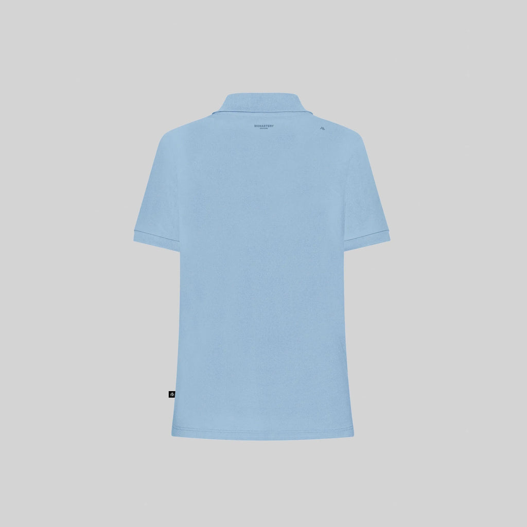 SUZUKA T-SHIRT POLO WOMEN FADED DENIM - Monastery