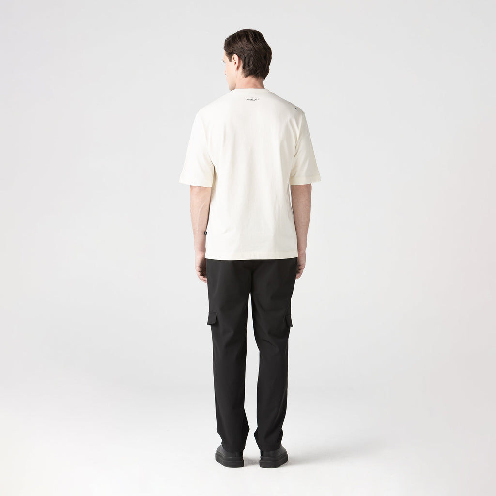 PRAETOR T-SHIRT OVERSIZED MEN EGRET