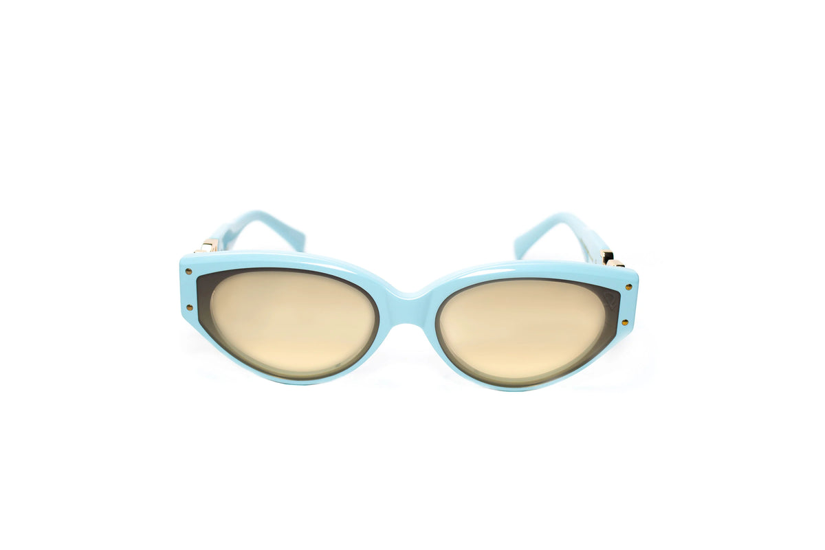 DAHLIA LIGHT TEAL-GOLD W SMOKE GRADIENT