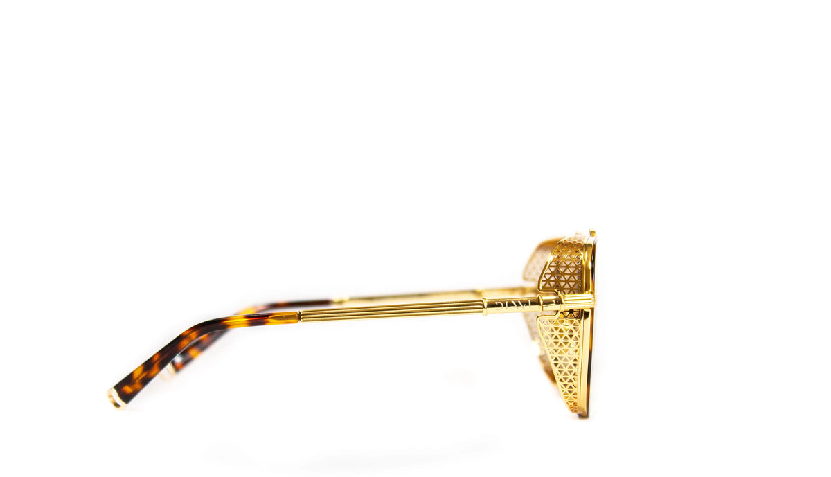 AUSHER Gold Tort w Brown lens GOLD PLATED 18K