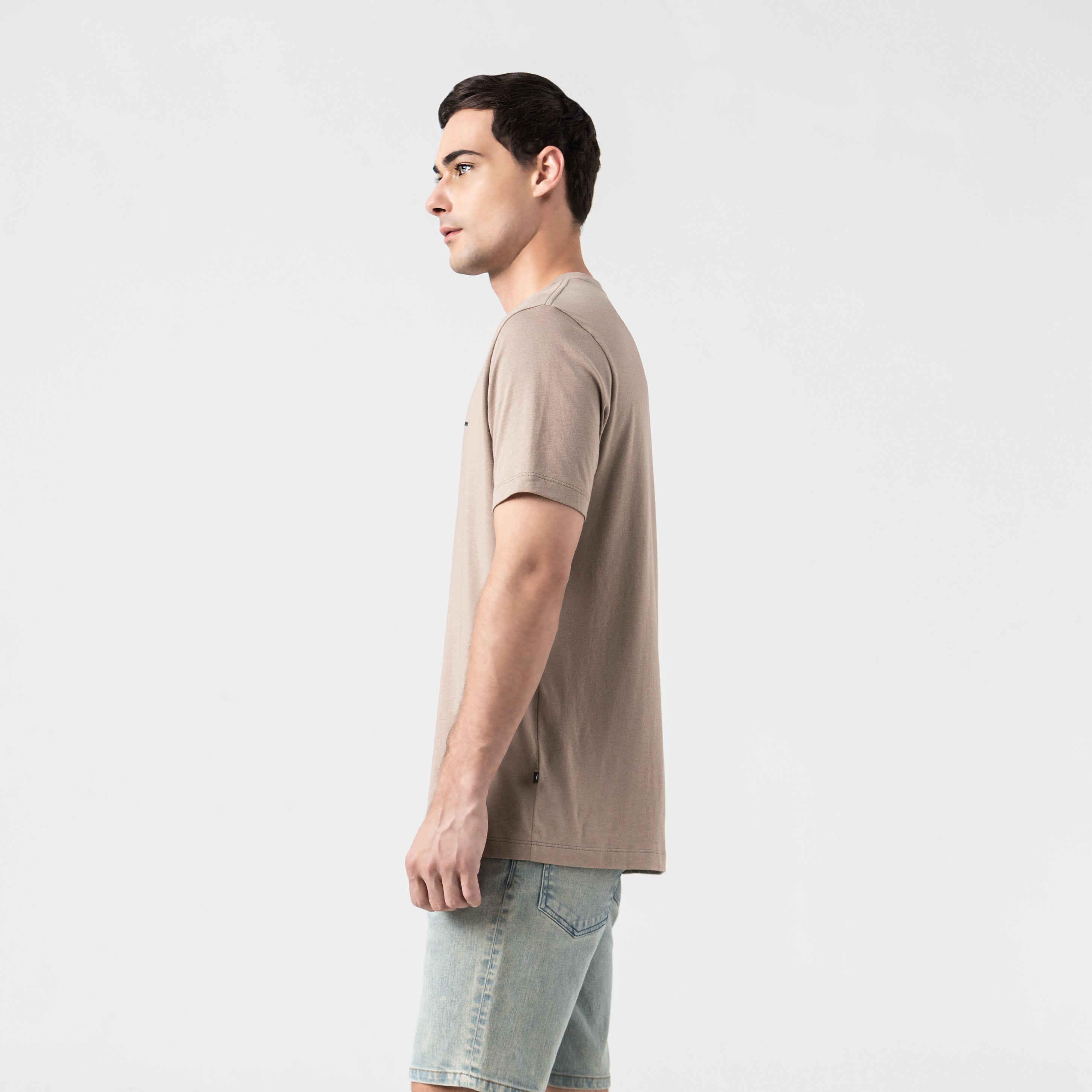 SKIP T-SHIRT MEN TAUPE GRAY