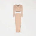 CONJUNTO SOSIE BEIGE OSCURO FRENTE - MONASTERY