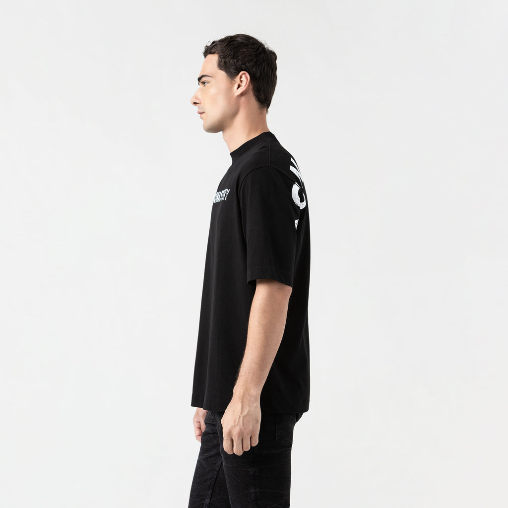 SPARTAN T-SHIRT OVERSIZED MEN BLACK