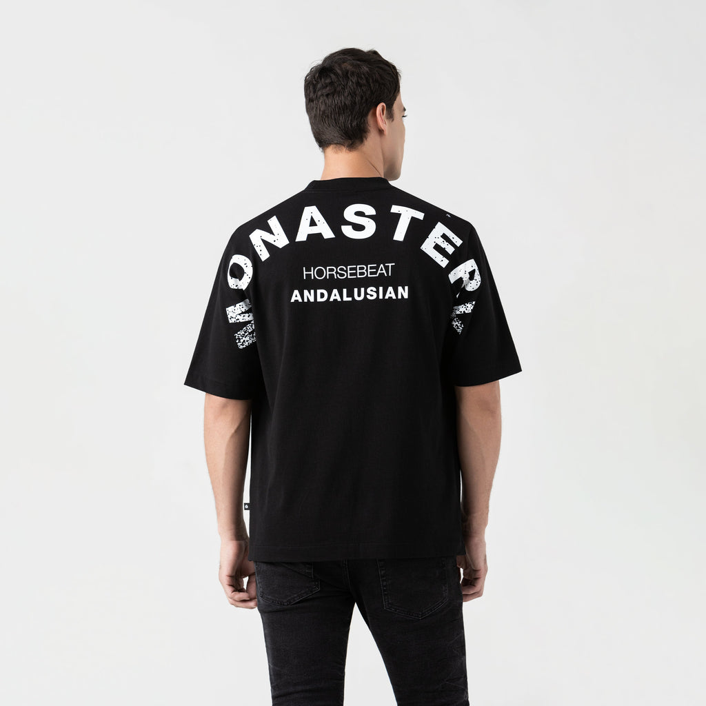 SPARTAN T-SHIRT OVERSIZED MEN BLACK