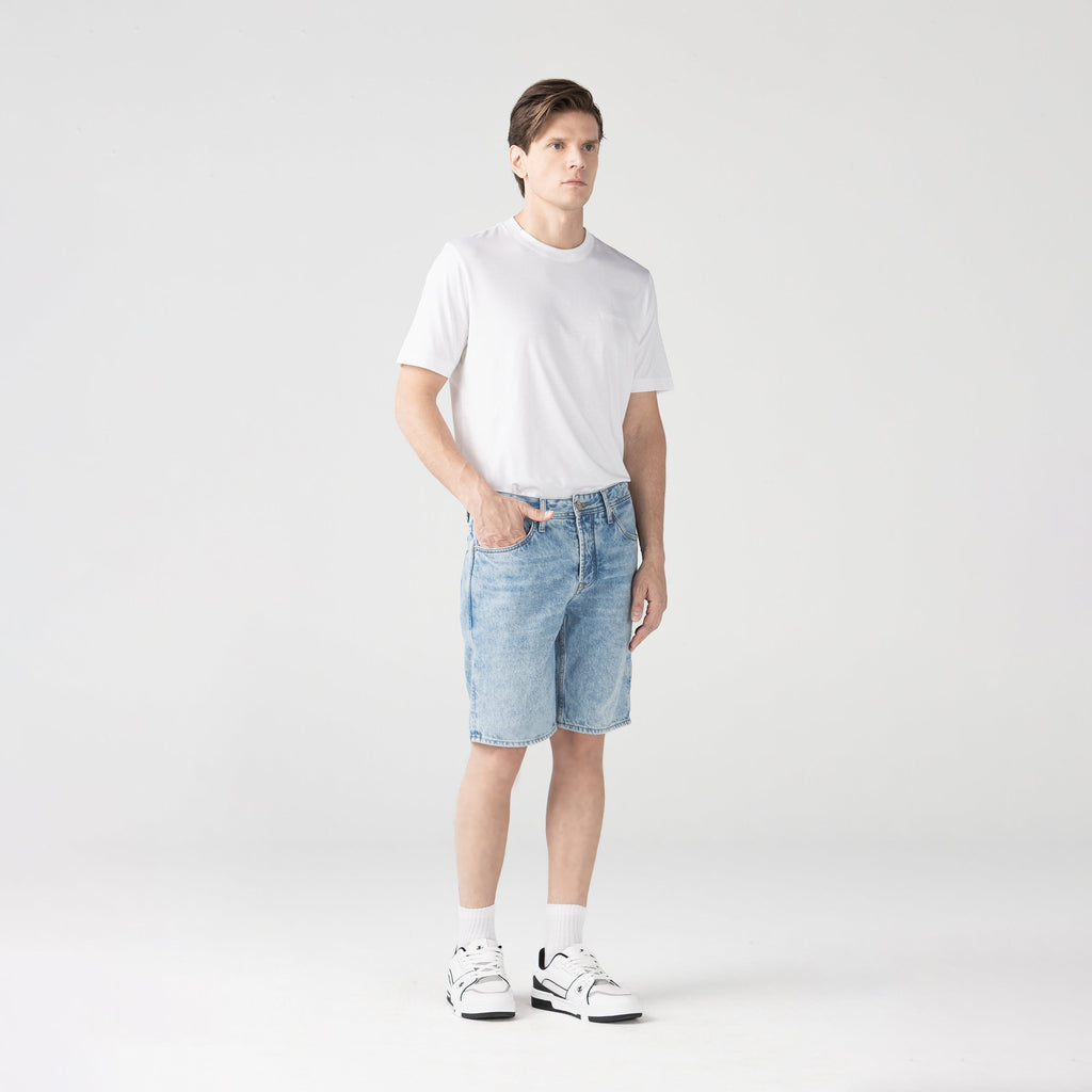 SPIRIUS DENIM SHORT MEN BLUE DENIM