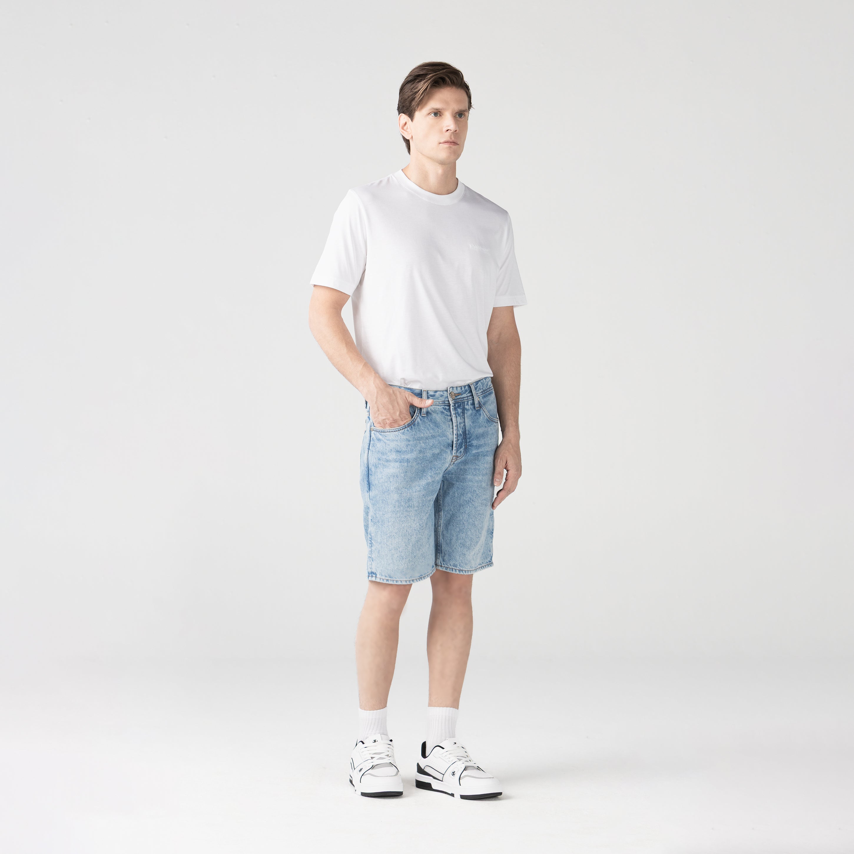 SPIRIUS DENIM SHORT MEN BLUE DENIM