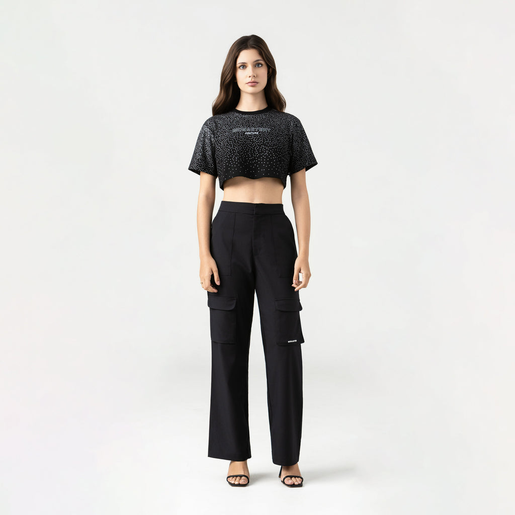 TESSIE CROP TOP WOMEN BLACK