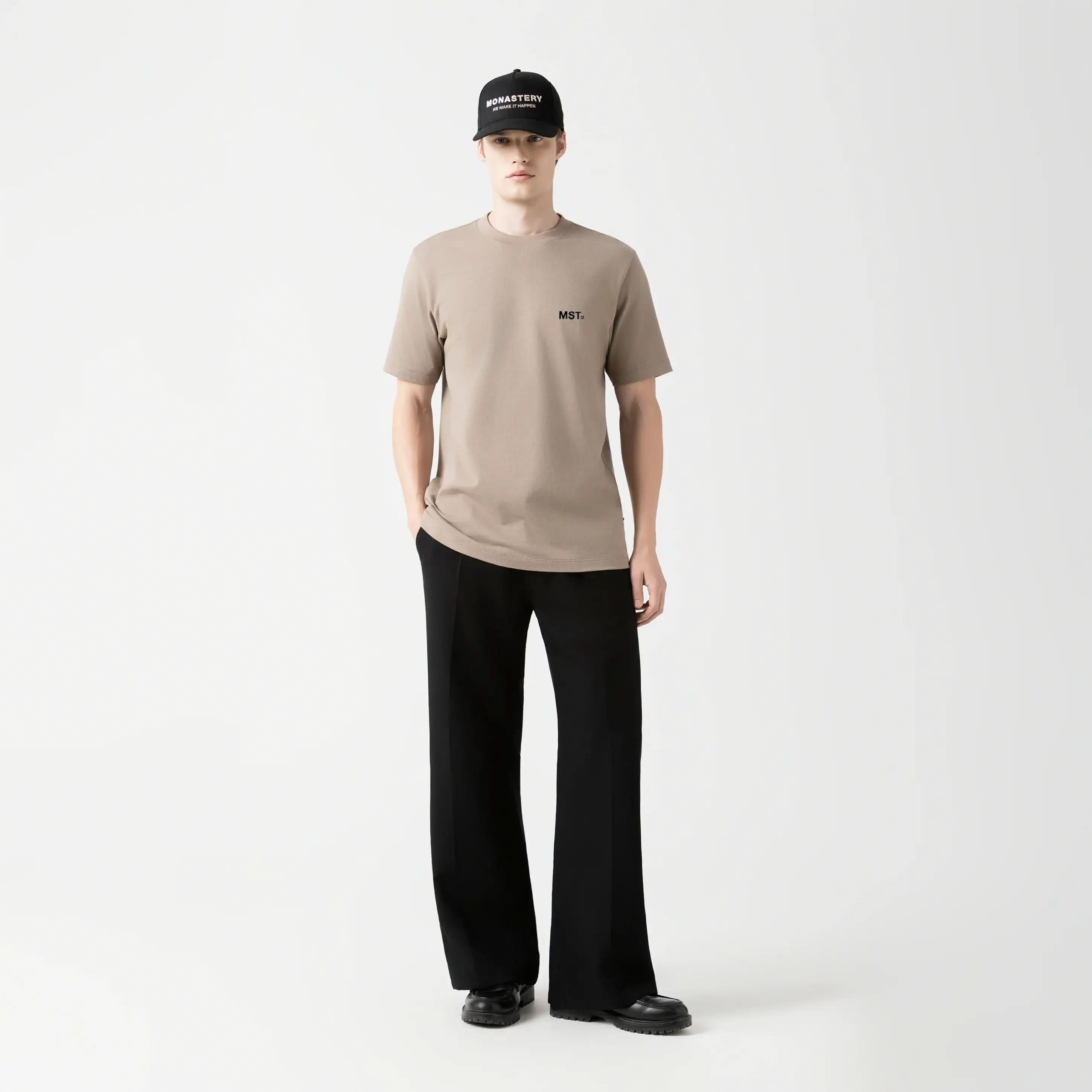TWELVE 2 T-SHIRT MEN TAUPE GRAY