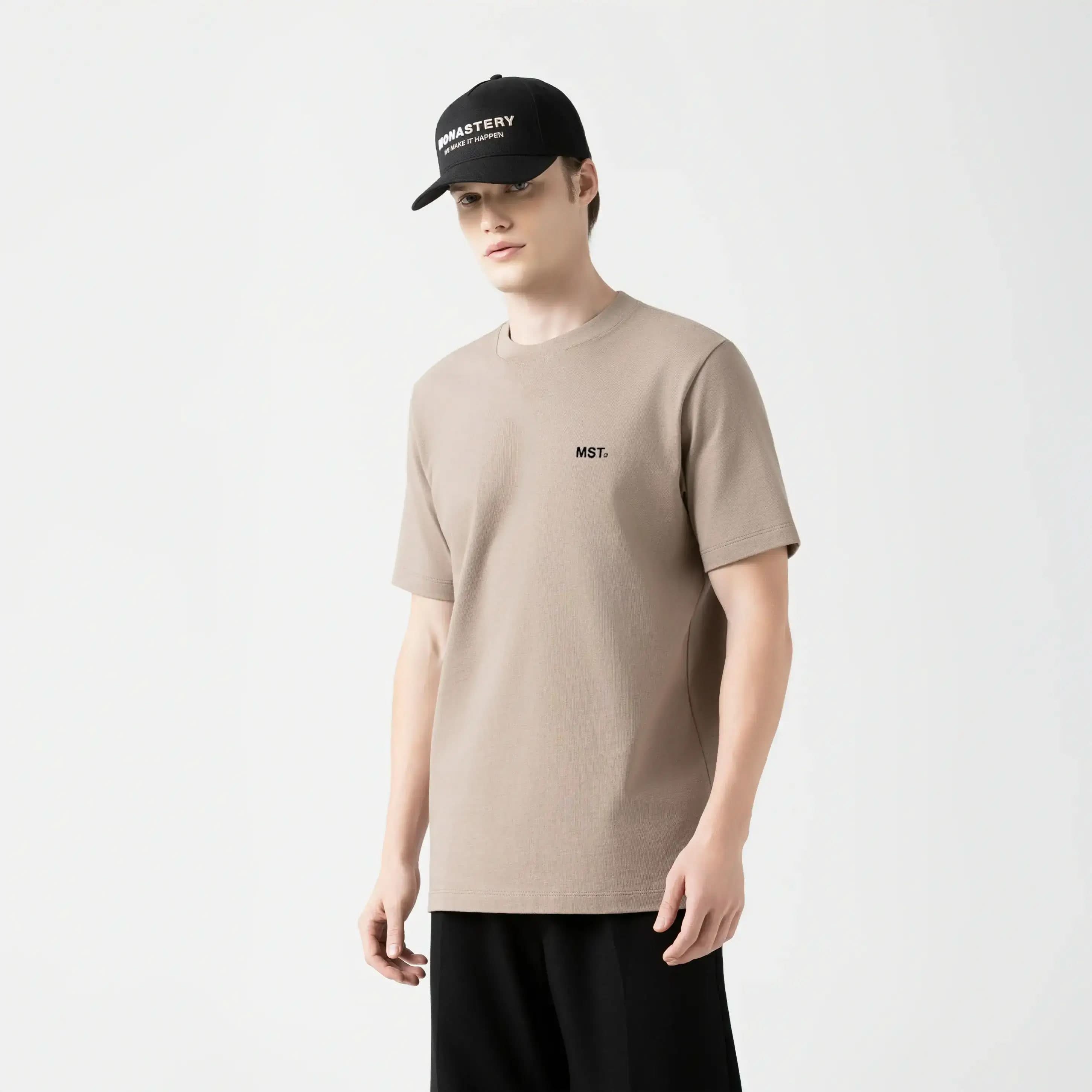 TWELVE 2 T-SHIRT MEN TAUPE GRAY