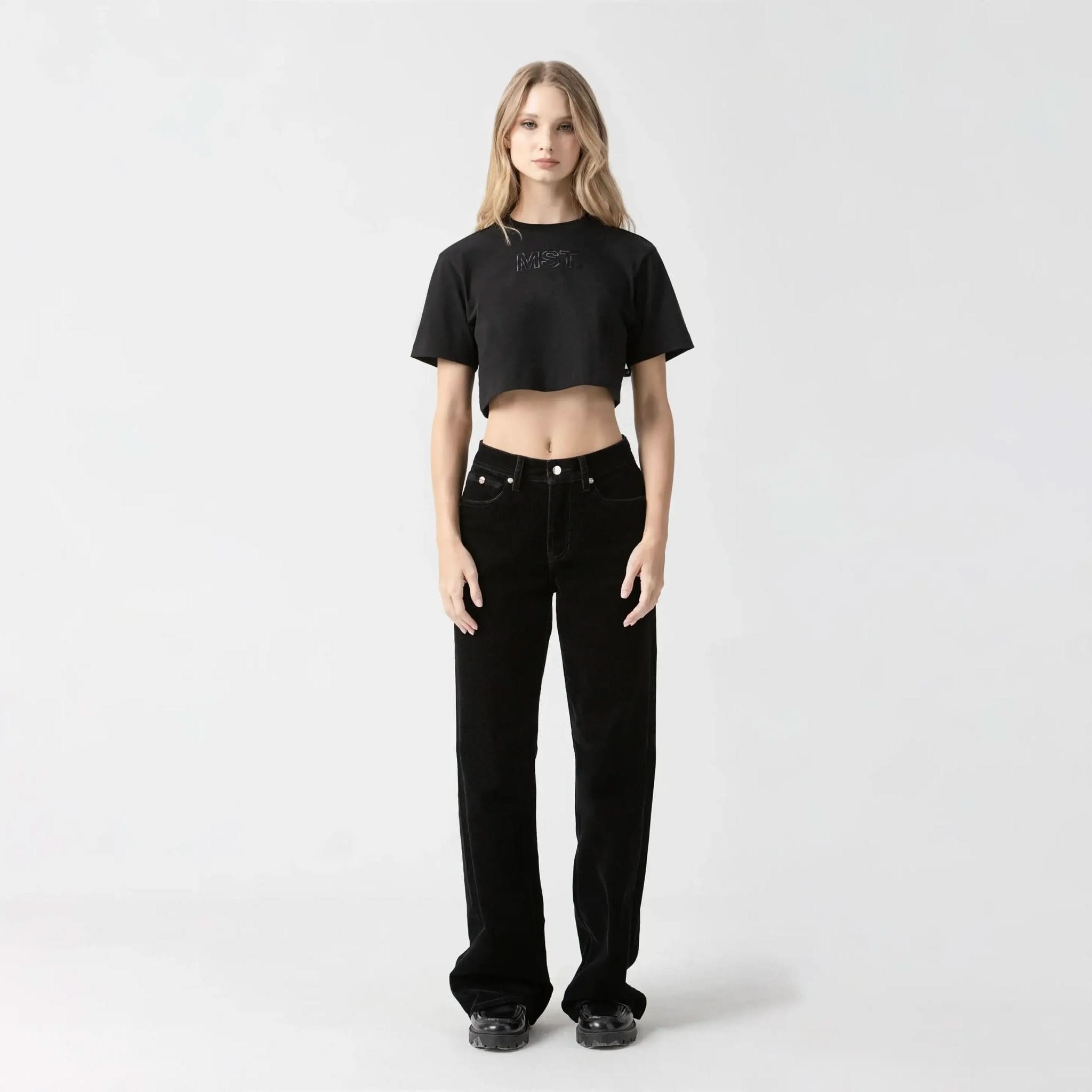 AMAL CROP TOP WOMEN BLACK - Monastery | Tienda Oficial Colombia