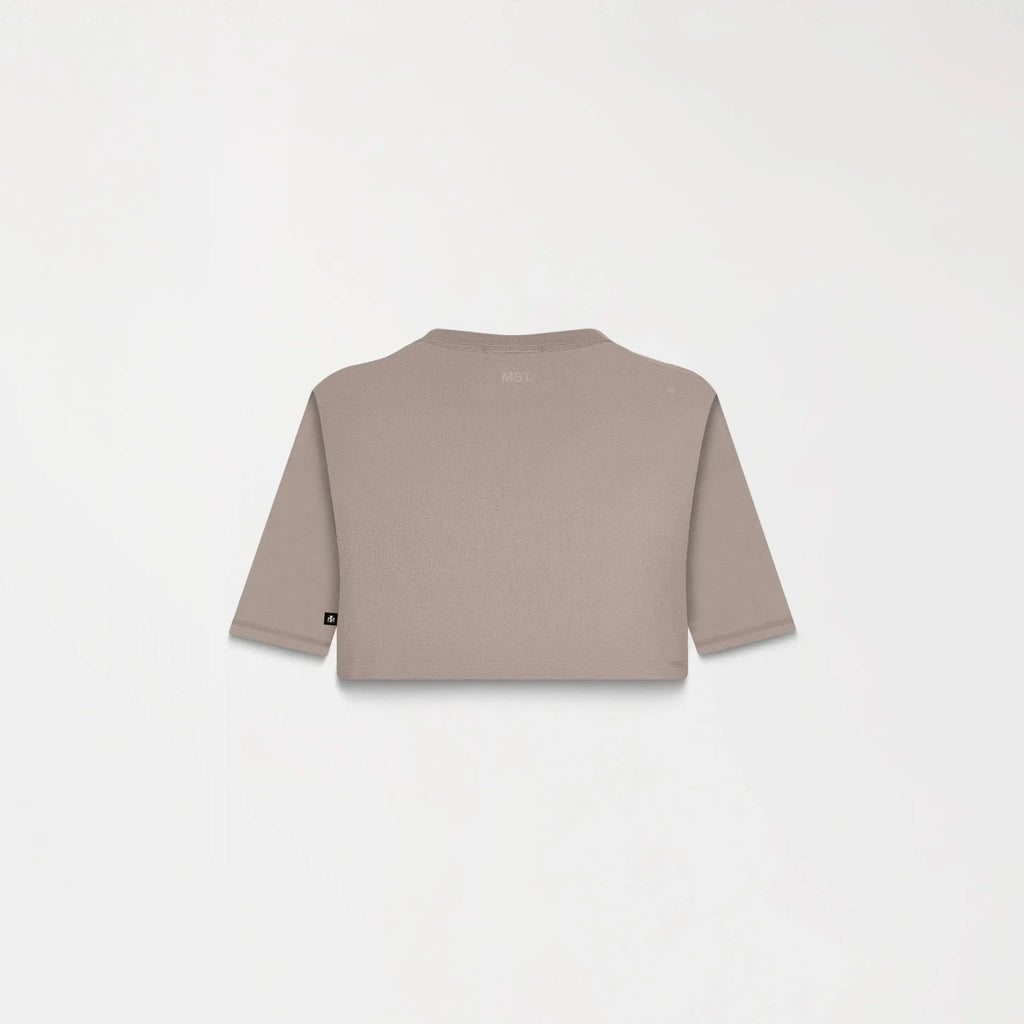 AMAL CROP TOP WOMEN TAUPE GRAY - Monastery | Tienda Oficial Colombia