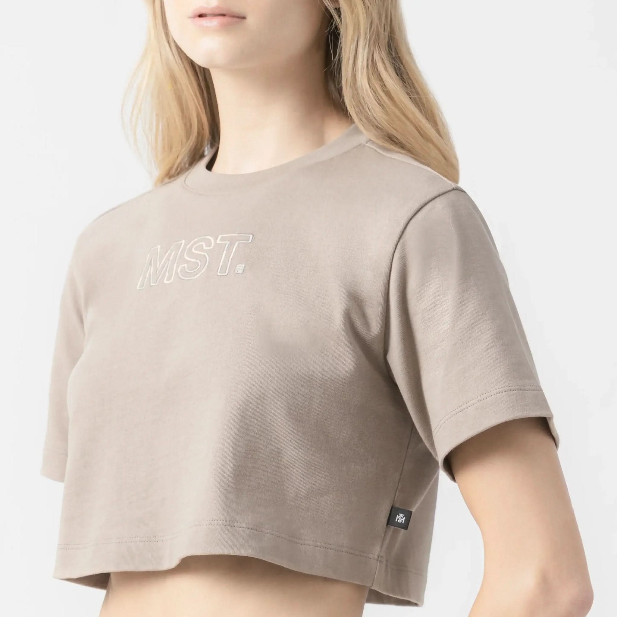 AMAL CROP TOP WOMEN TAUPE GRAY - Monastery | Tienda Oficial Colombia