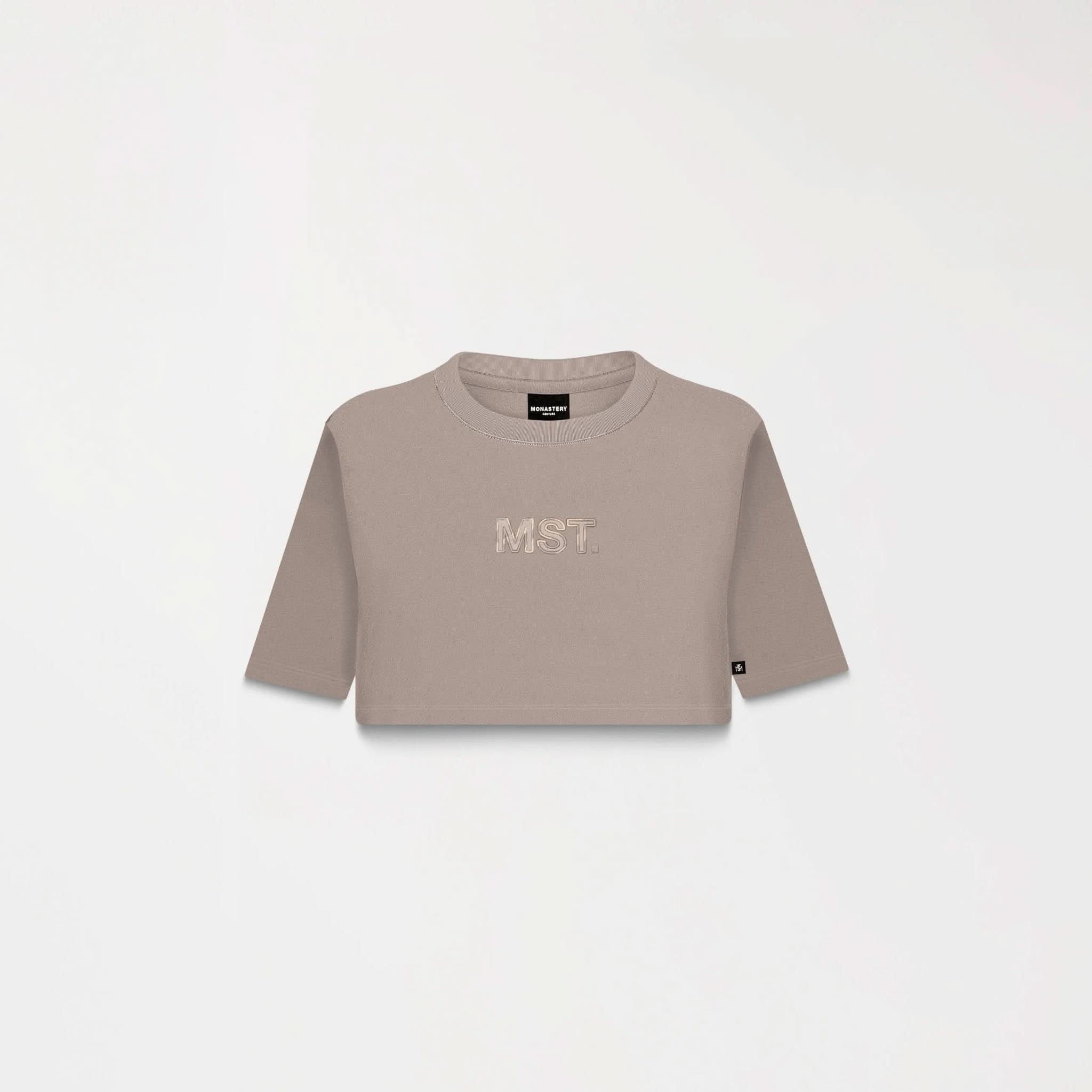 AMAL CROP TOP WOMEN TAUPE GRAY - Monastery | Tienda Oficial Colombia