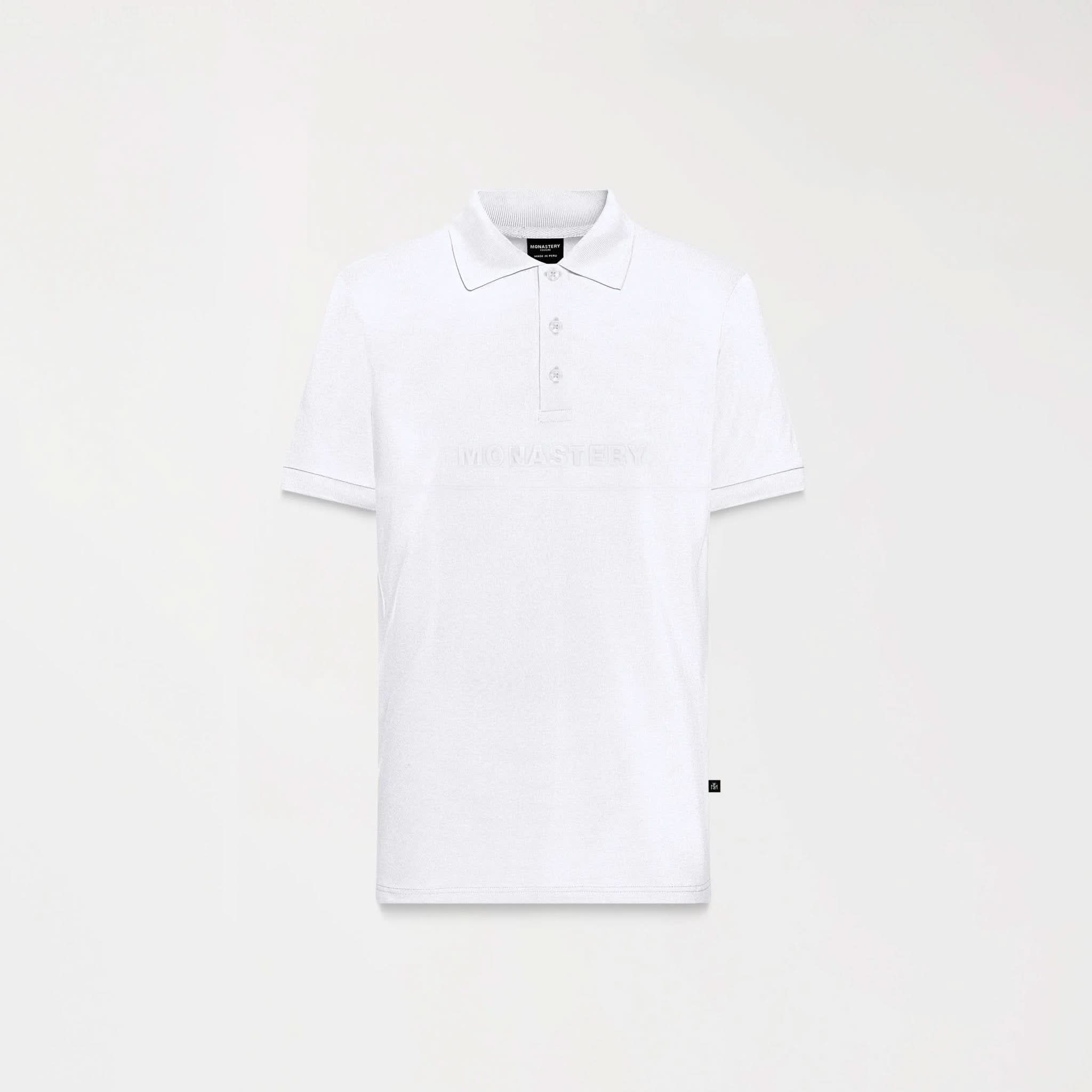 AVRA POLO MEN WHITE - Monastery | Tienda Oficial Colombia