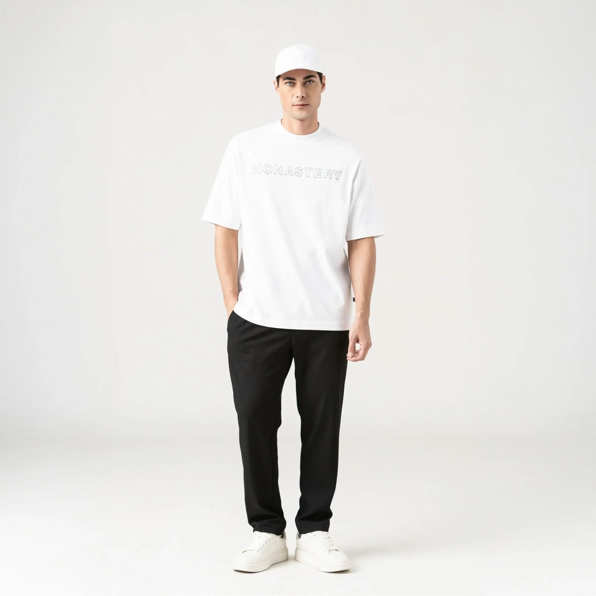 CAPONE T - SHIRT OVERSIZED MEN WHITE - Monastery | Tienda Oficial Colombia