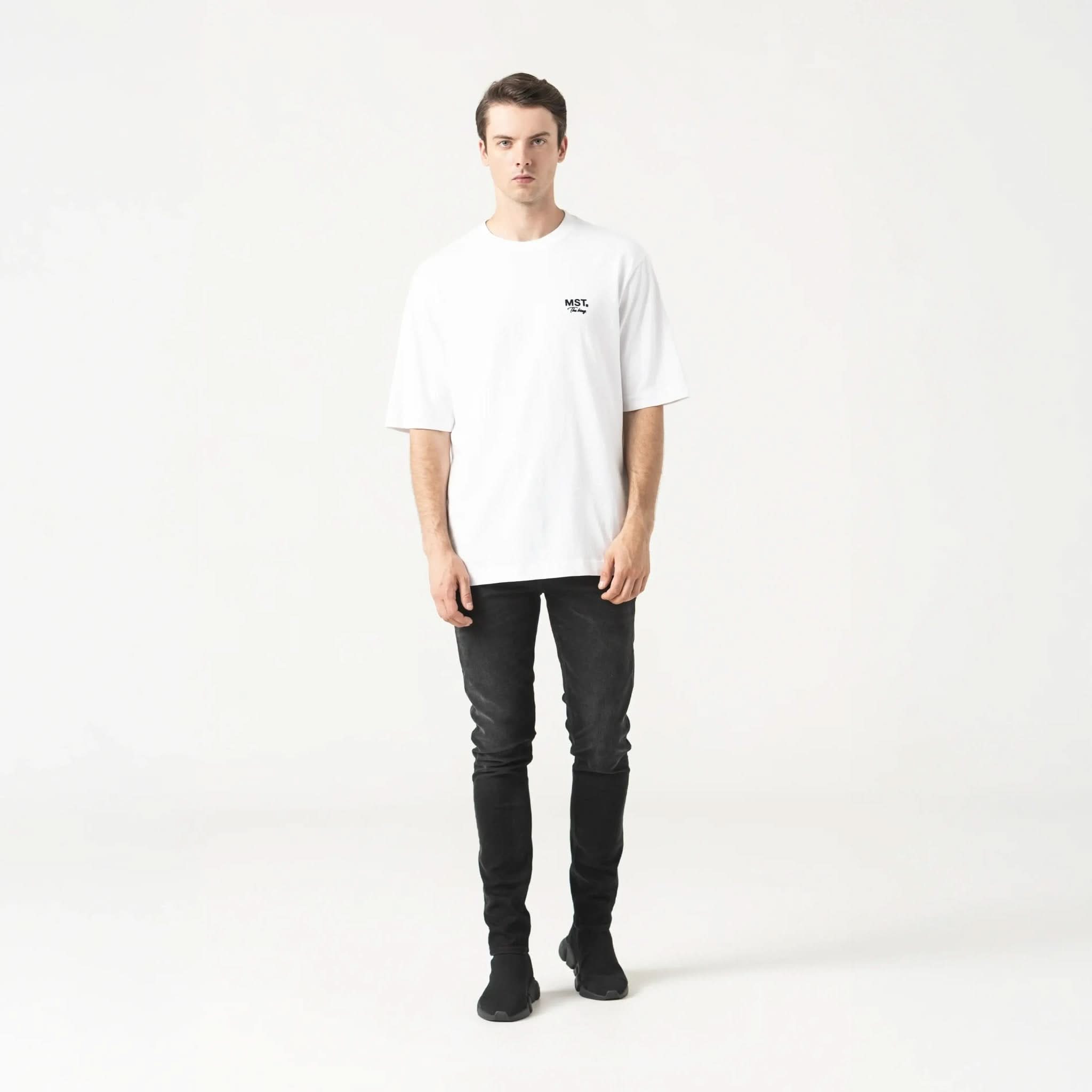 CARLIER T - SHIRT OVERSIZED MEN WHITE - Monastery | Tienda Oficial Colombia