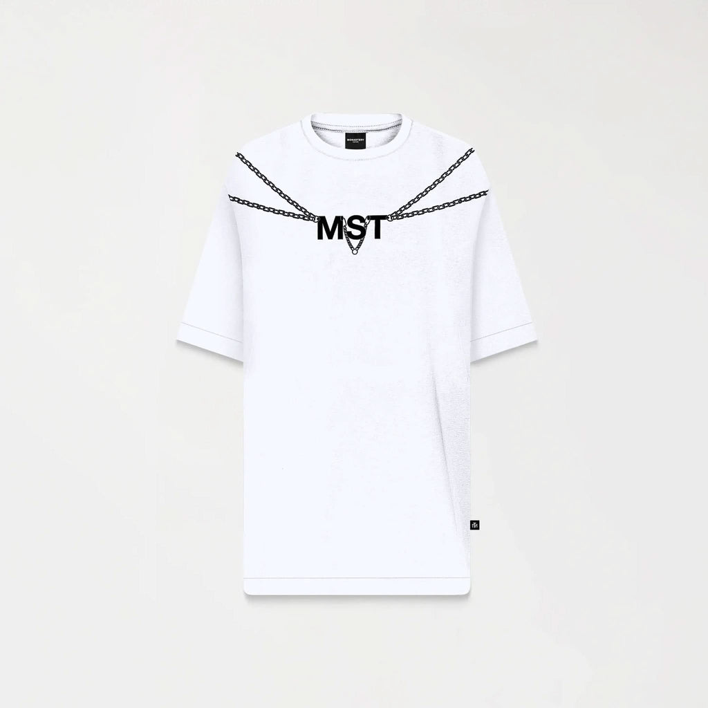 CHAINS T - SHIRT OVERSIZED MEN WHITE - Monastery | Tienda Oficial Colombia