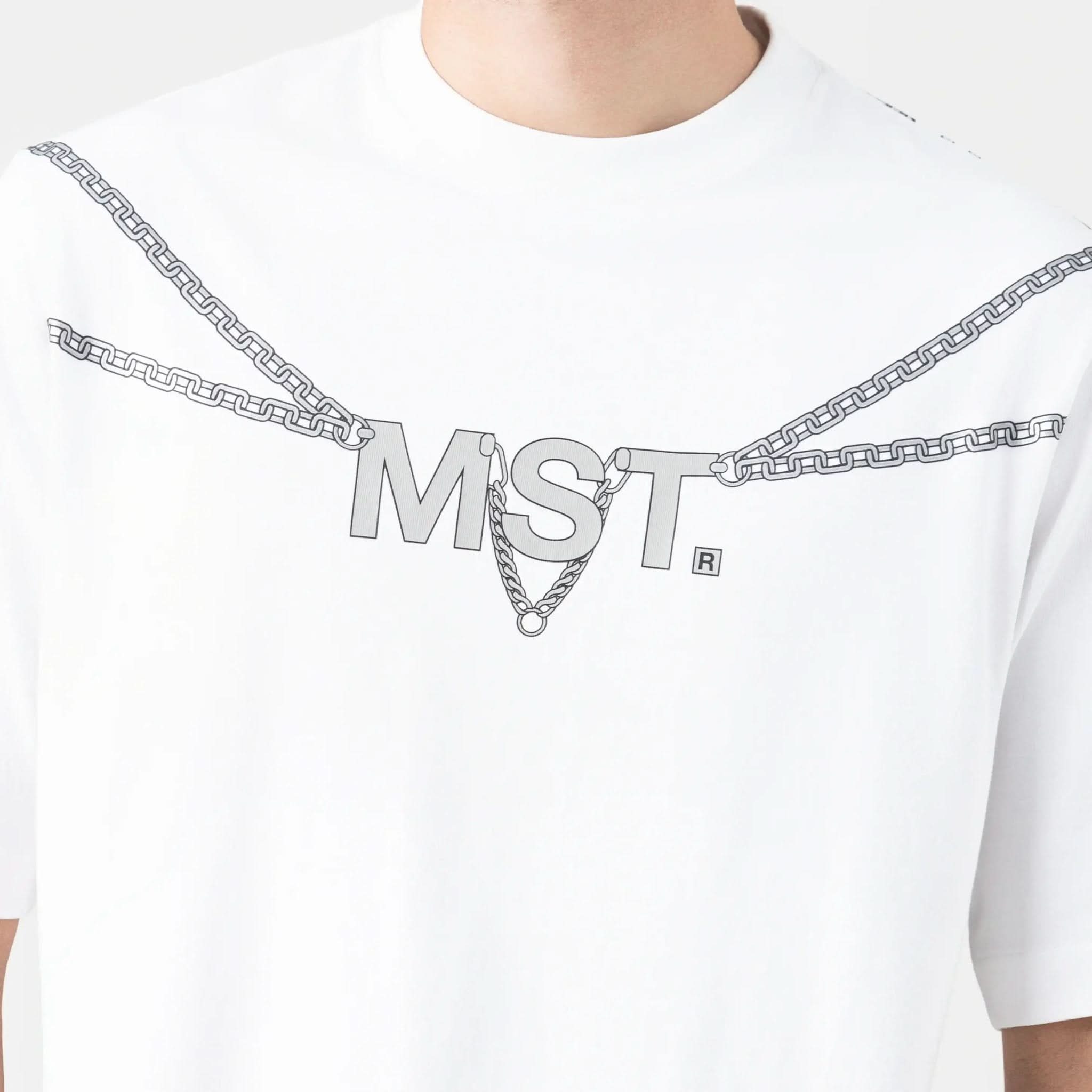 CHAINS T - SHIRT OVERSIZED MEN WHITE - Monastery | Tienda Oficial Colombia