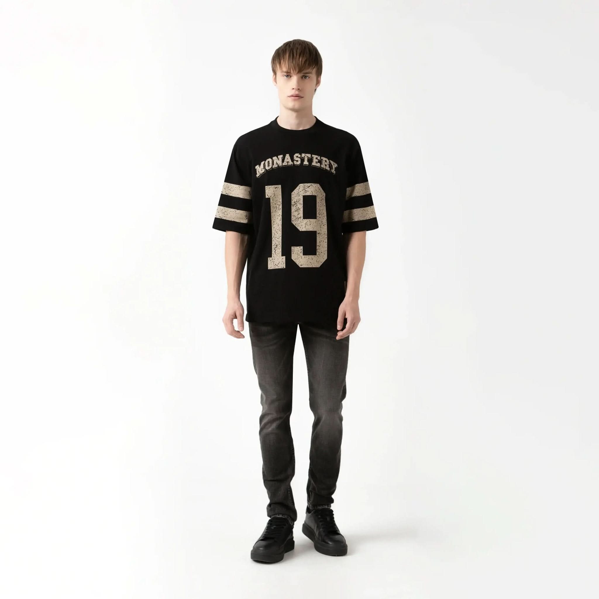 DAVEN T - SHIRT OVERSIZED MEN BLACK - Monastery | Tienda Oficial Colombia
