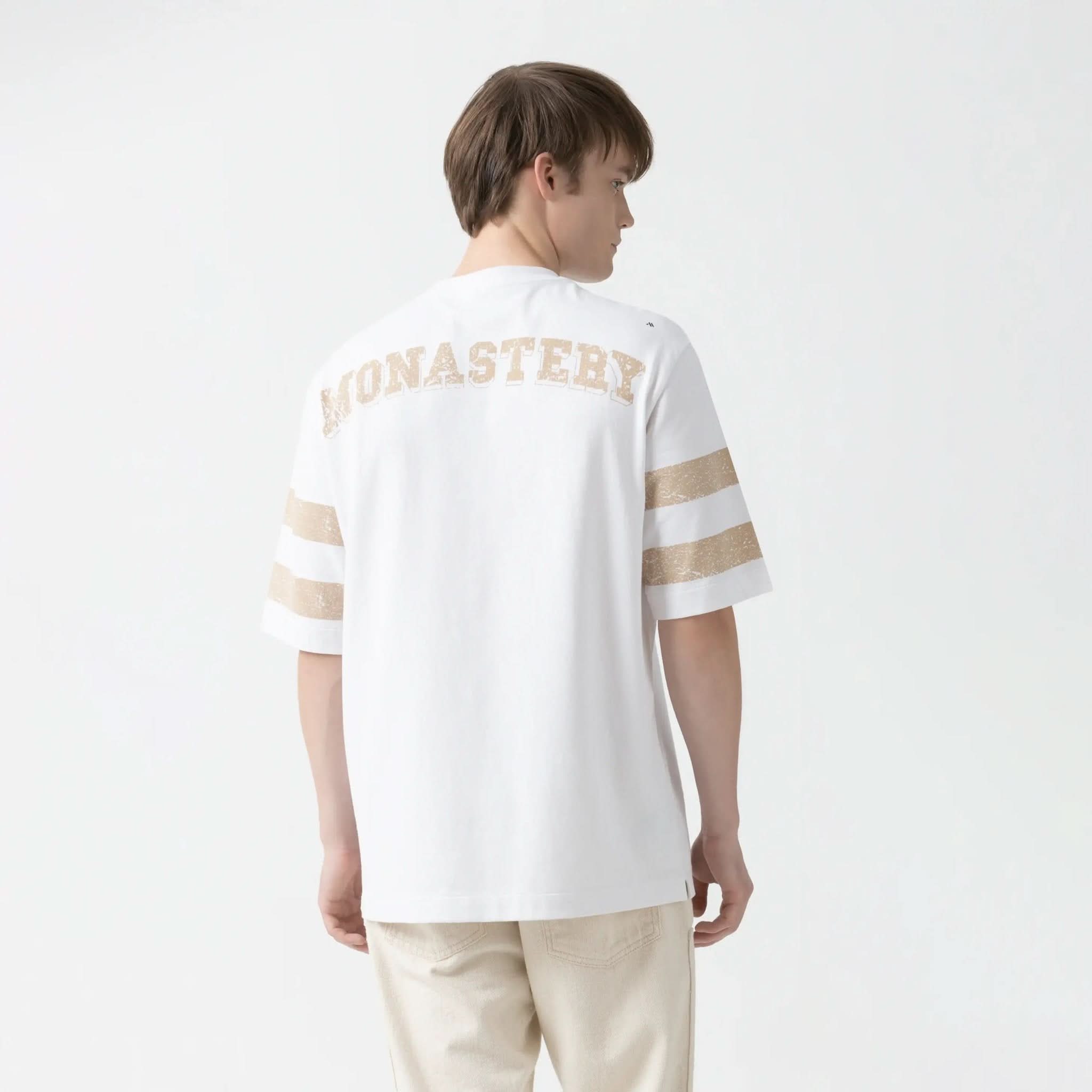 DAVEN T - SHIRT OVERSIZED MEN WHITE - Monastery | Tienda Oficial Colombia