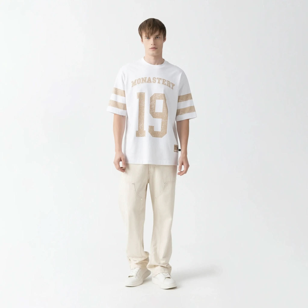 DAVEN T - SHIRT OVERSIZED MEN WHITE - Monastery | Tienda Oficial Colombia