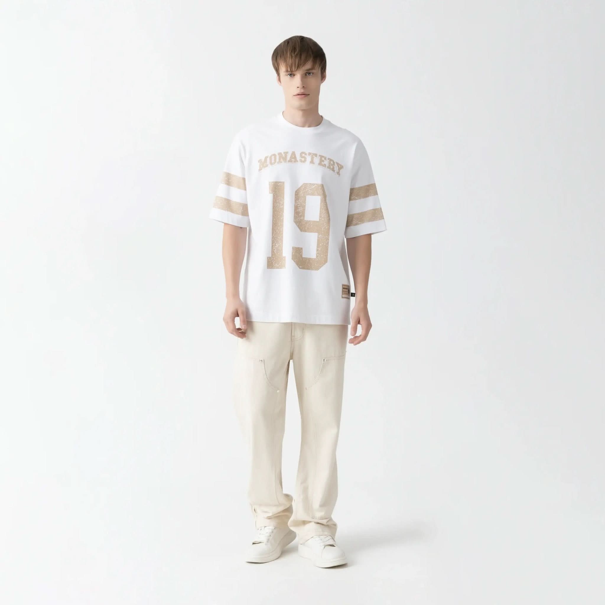 DAVEN T - SHIRT OVERSIZED MEN WHITE - Monastery | Tienda Oficial Colombia