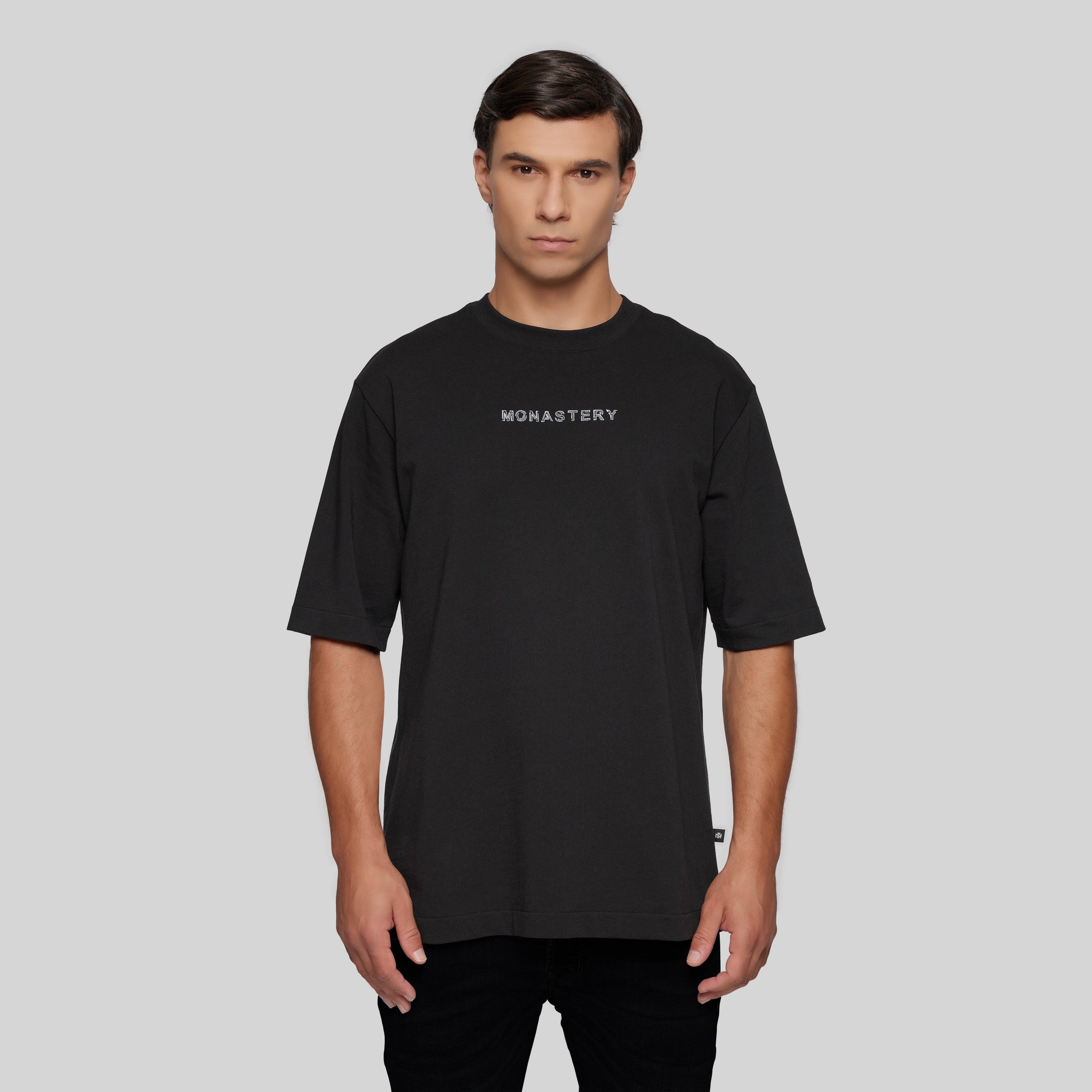 DENEB BLACK T-SHIRT OVERSIZE - Monastery