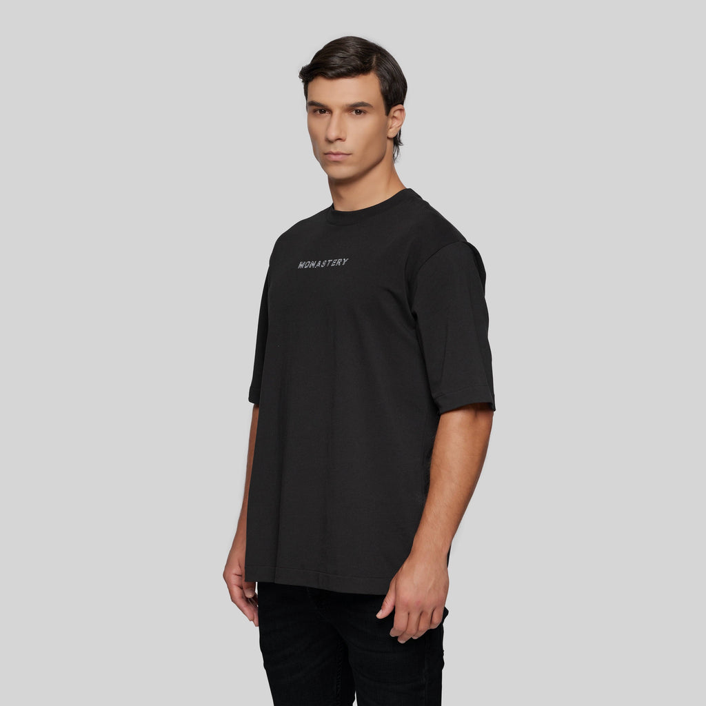 DENEB BLACK T-SHIRT OVERSIZE - Monastery