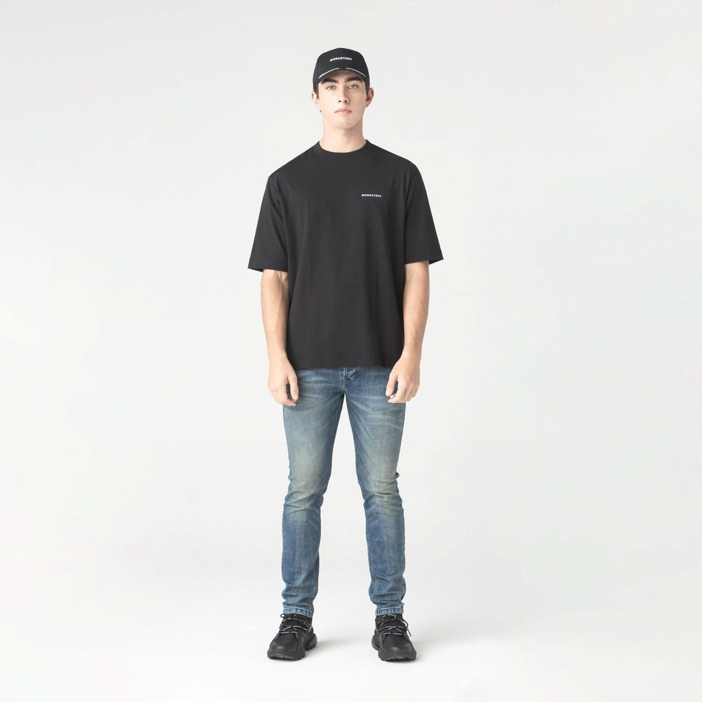 DENWEN T - SHIRT OVERSIZED MEN BLACK - Monastery | Tienda Oficial Colombia