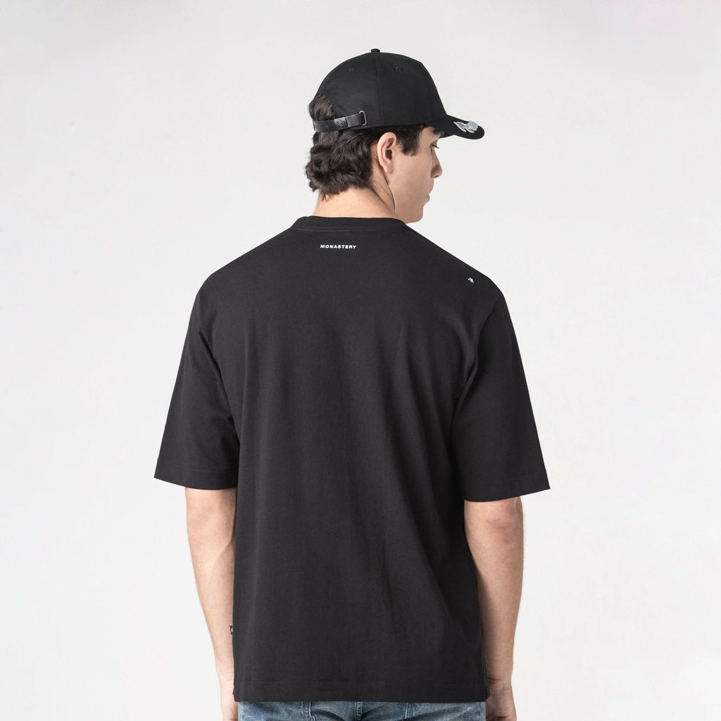 DENWEN T - SHIRT OVERSIZED MEN BLACK - Monastery | Tienda Oficial Colombia