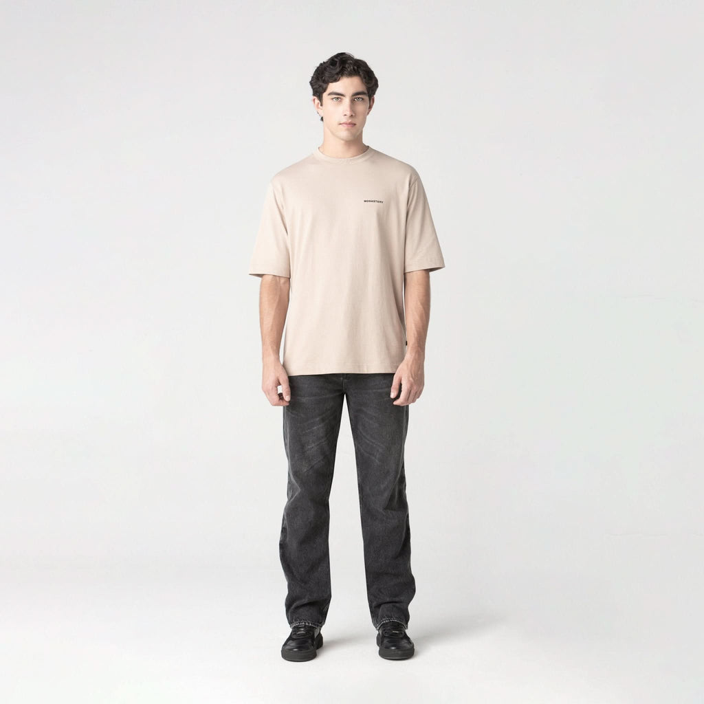 DENWEN T - SHIRT OVERSIZED MEN SIMPLY TAUPE - Monastery | Tienda Oficial Colombia