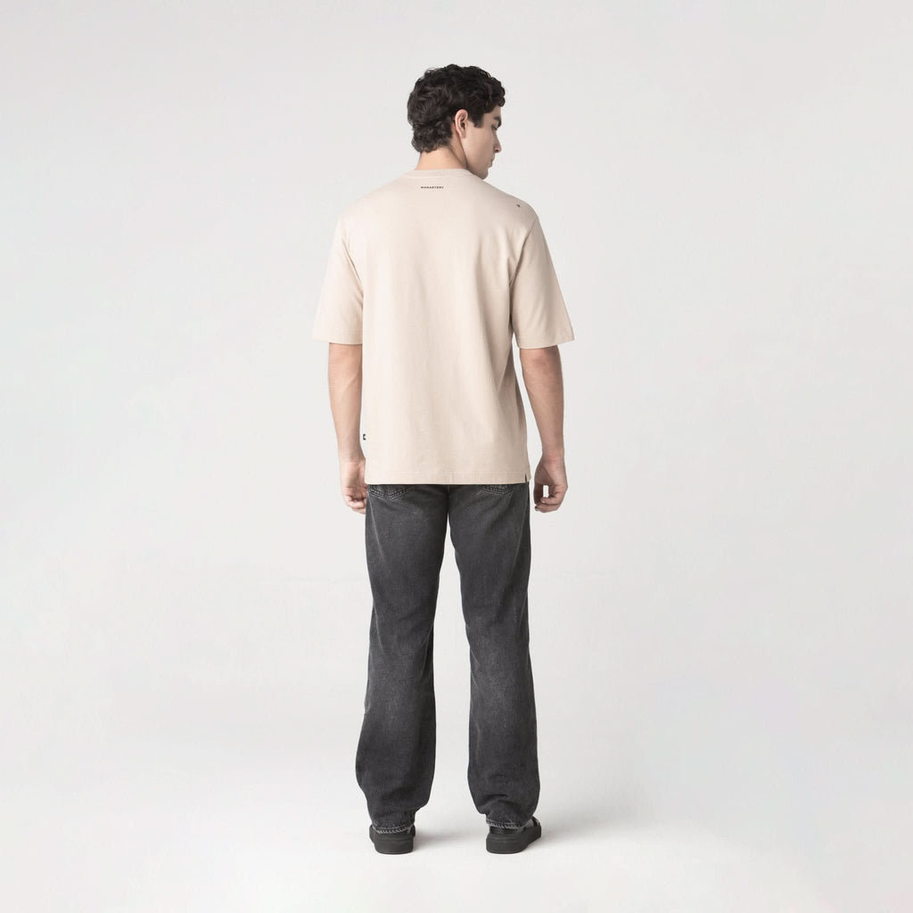 DENWEN T - SHIRT OVERSIZED MEN SIMPLY TAUPE - Monastery | Tienda Oficial Colombia