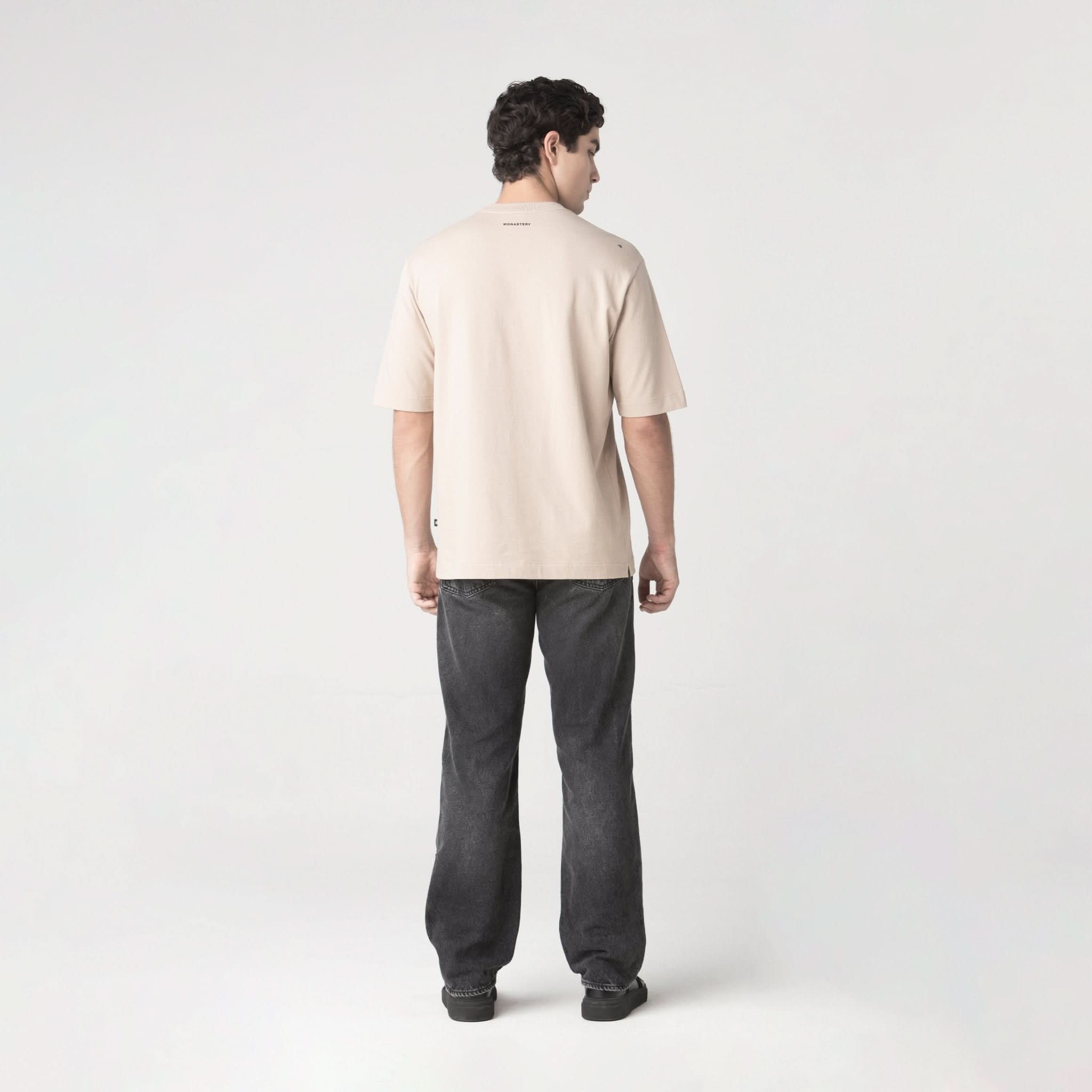 DENWEN T - SHIRT OVERSIZED MEN SIMPLY TAUPE - Monastery | Tienda Oficial Colombia