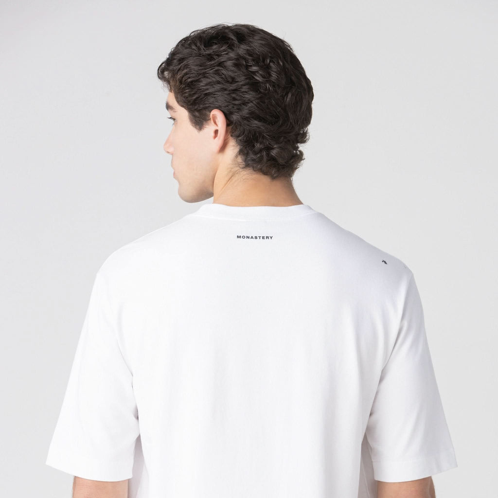 DENWEN T - SHIRT OVERSIZED MEN WHITE - Monastery | Tienda Oficial Colombia