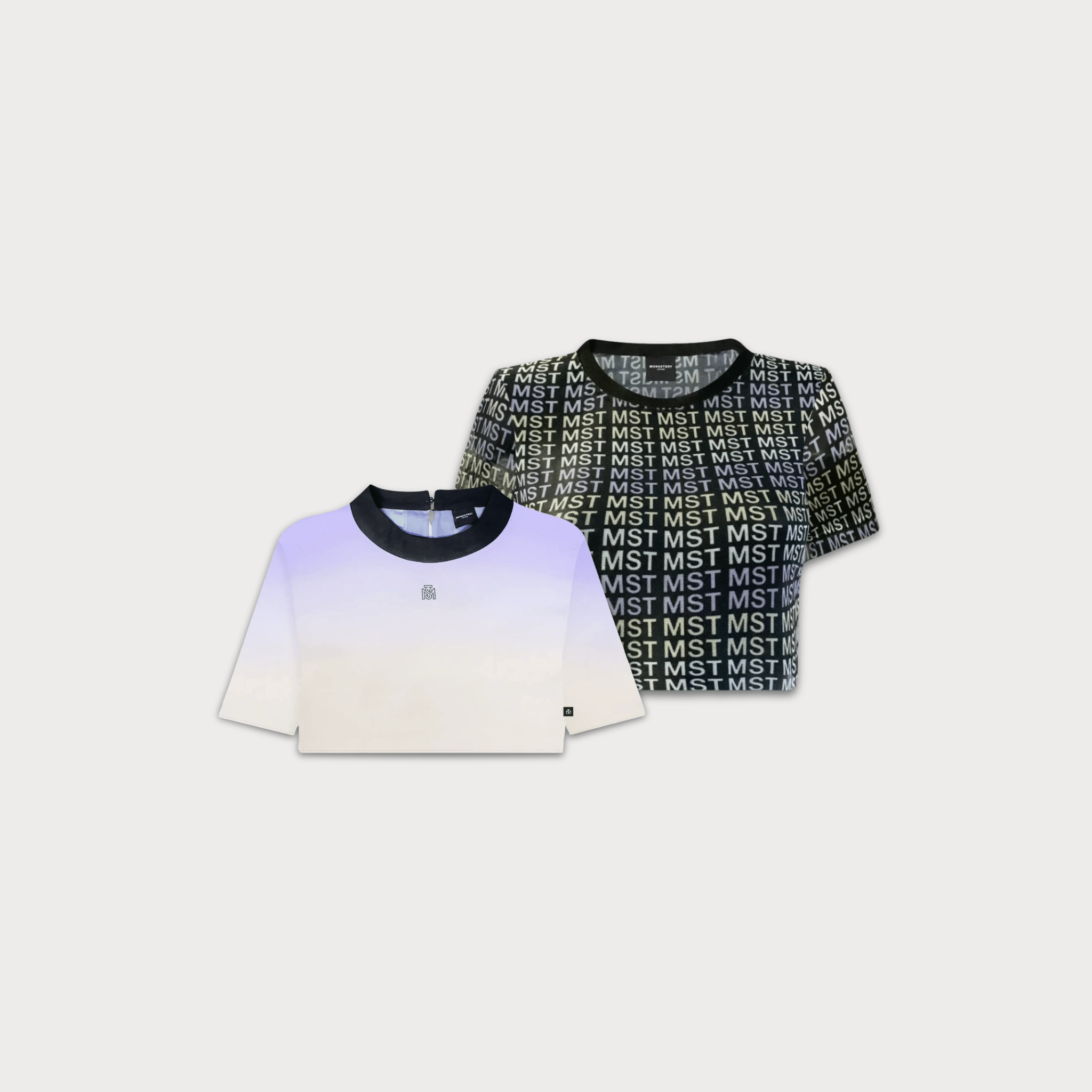 DUAL ESSENTIALS CROP TOP WOMEN DELYTH MULTICOLOR - JENNA BLACK - Monastery | Tienda Oficial Colombia