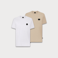DUAL ESSENTIALS T - SHIRT MEN FORGE GRAY - TERRENAL BROWN - Monastery | Tienda Oficial Colombia