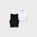 DUAL ESSENTIALS TOP WOMEN GISELE BLACK - SNOW WHITE - Monastery | Tienda Oficial Colombia