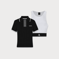 DUAL ESSENTIALS TOP WOMEN SINNIA BLACK - GISELE WHITE - Monastery | Tienda Oficial Colombia