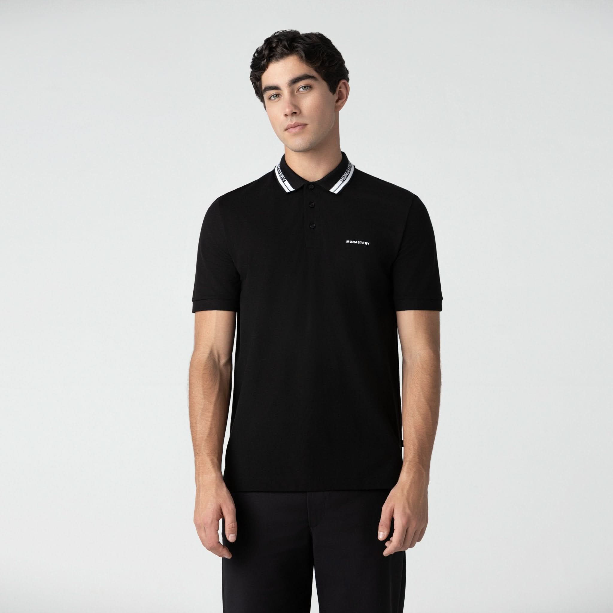 DUDLEY POLO MEN BLACK - Monastery | Tienda Oficial Colombia