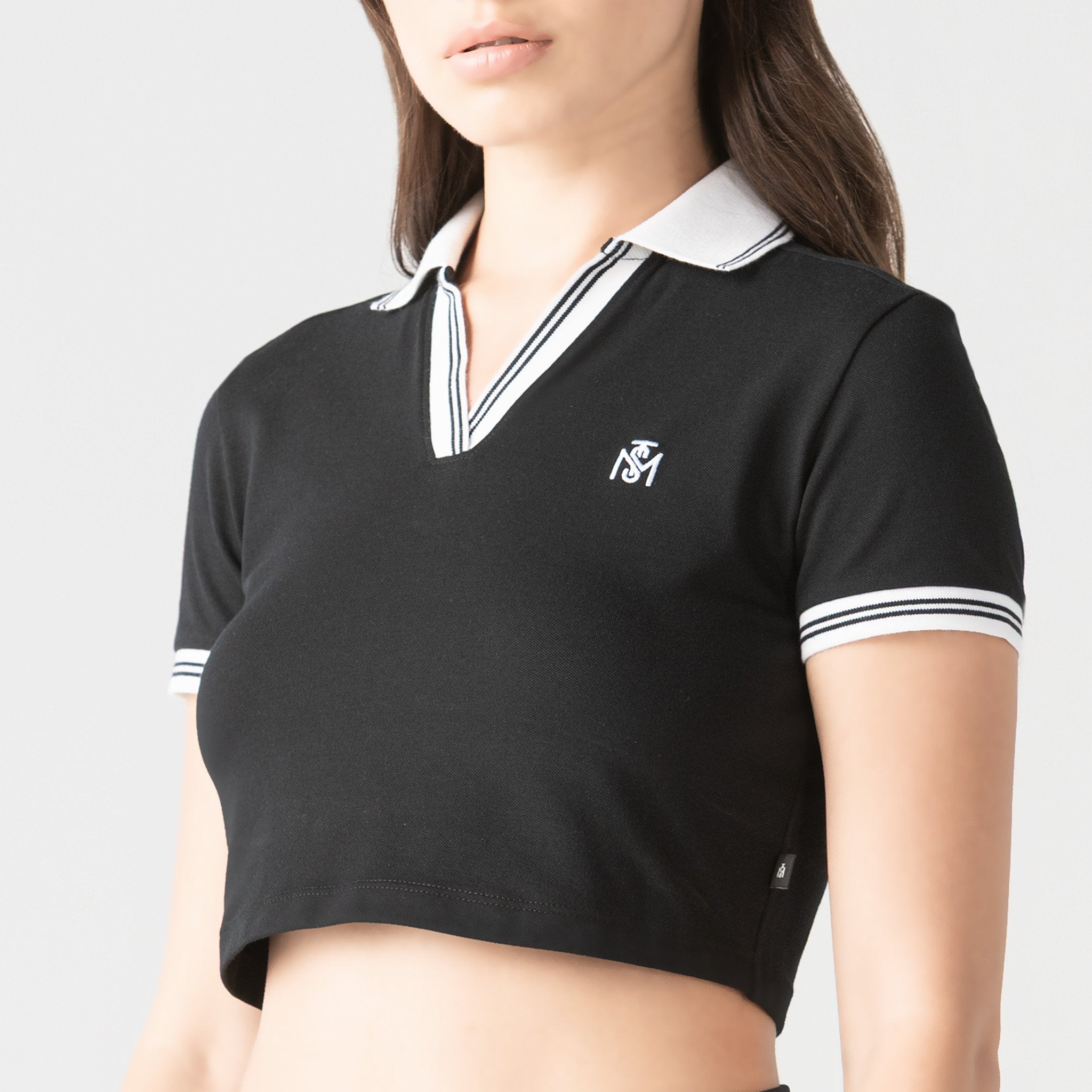 ELENTH CROP TOP WOMEN BLACK - Monastery | Tienda Oficial Colombia