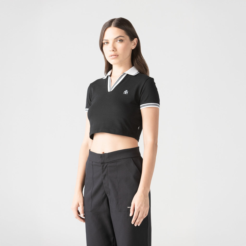 ELENTH CROP TOP WOMEN BLACK - Monastery | Tienda Oficial Colombia