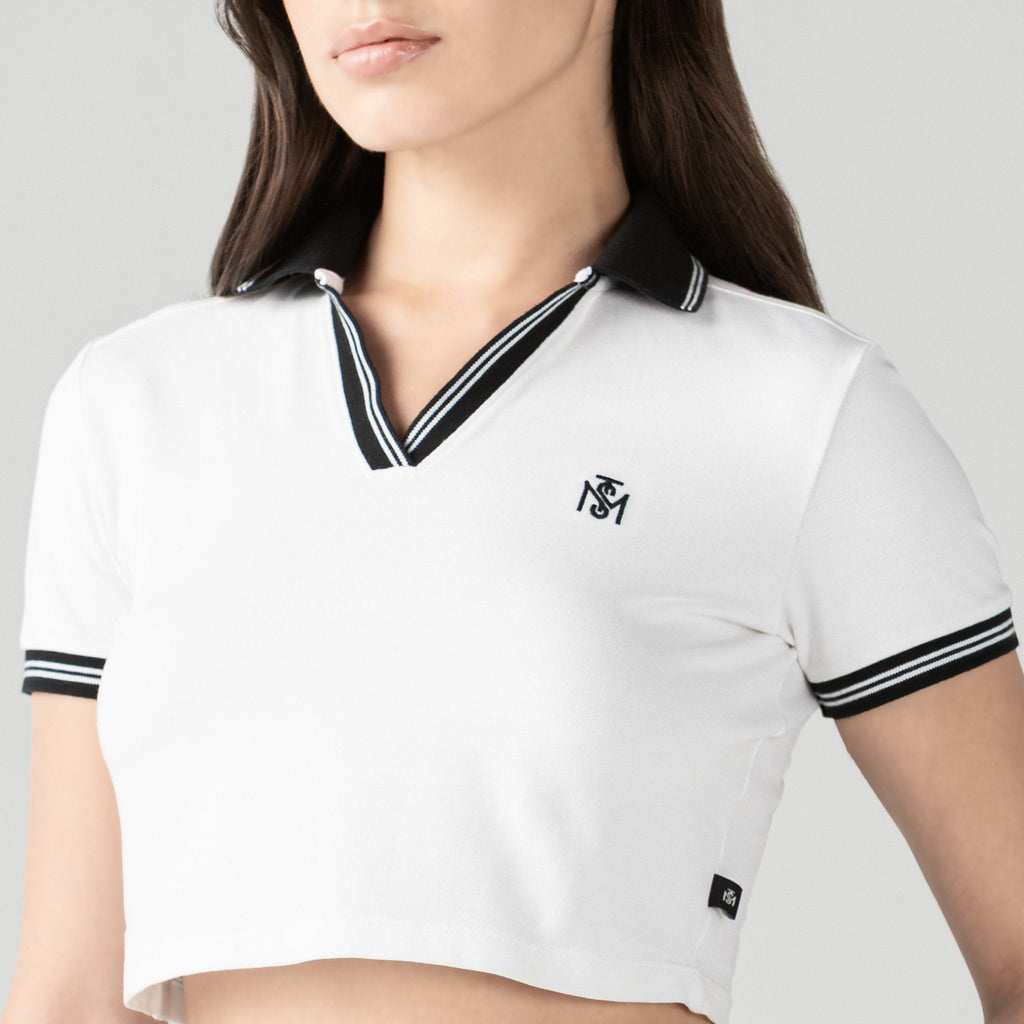 ELENTH CROP TOP WOMEN WHITE - Monastery | Tienda Oficial Colombia