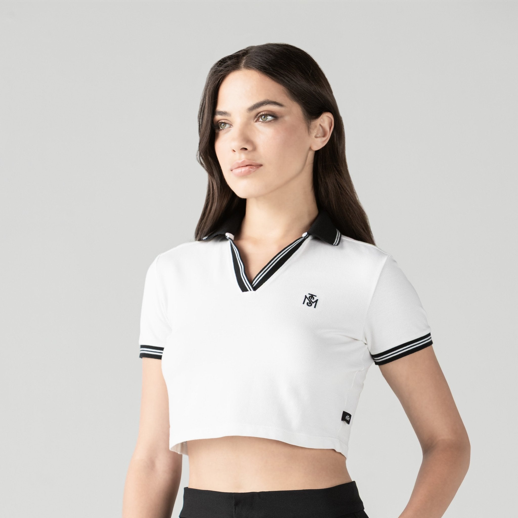 ELENTH CROP TOP WOMEN WHITE - Monastery | Tienda Oficial Colombia