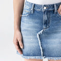 FLORA SKIRT WOMEN BLUE DENIM