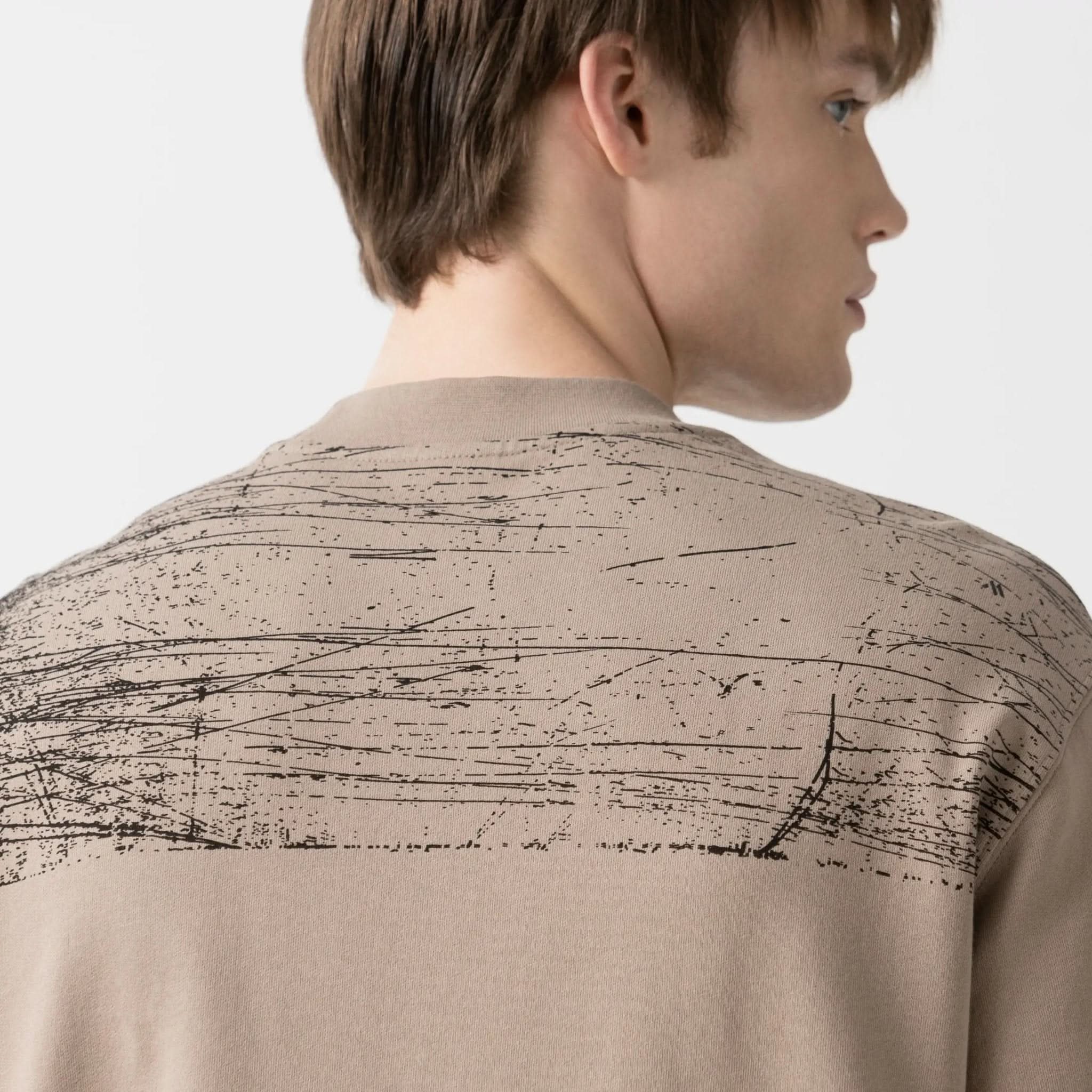 GIBBON T - SHIRT OVERSIZED MEN TAUPE GRAY - Monastery | Tienda Oficial Colombia